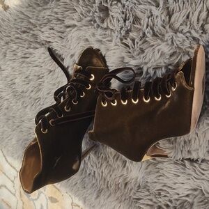 Beautiful Golden brown velvet bootie Jimmy Choo